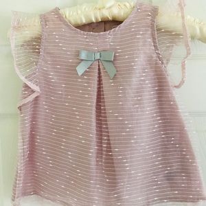 NWOT Catherine Malandrino 4T Pink Blush Silver Top